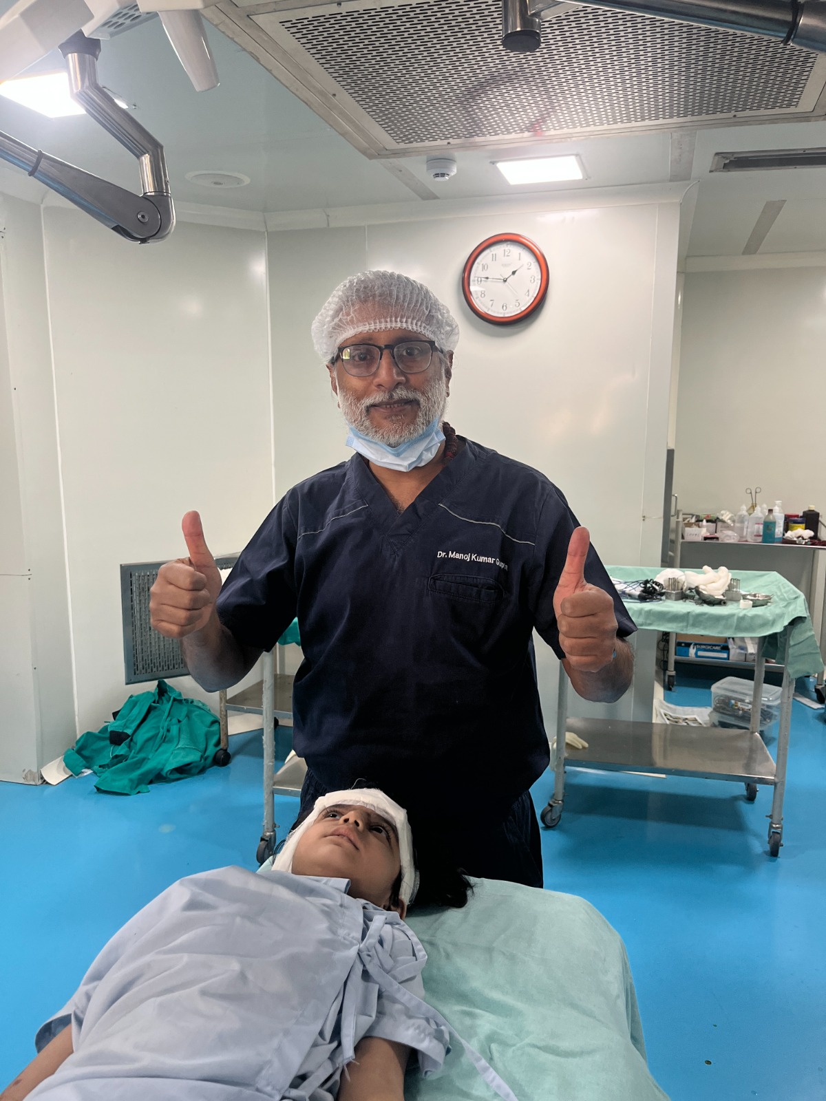 Patient operation at Satkriti Hospital