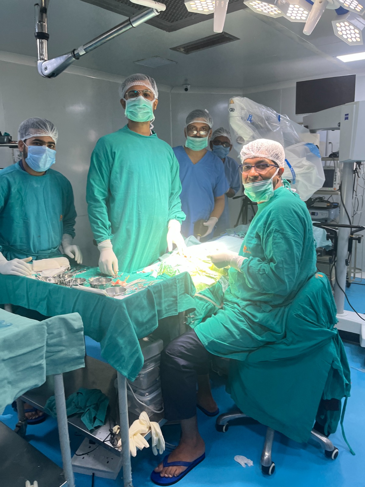 Patient operation at Satkriti Hospital