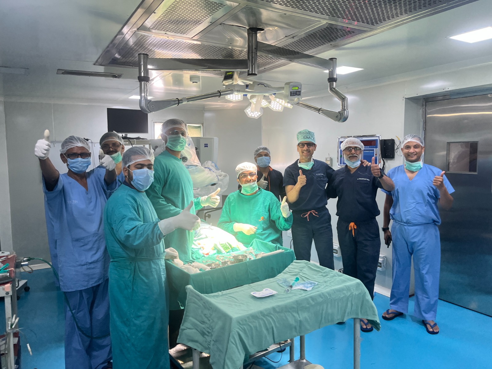 Patient operation at Satkriti Hospital