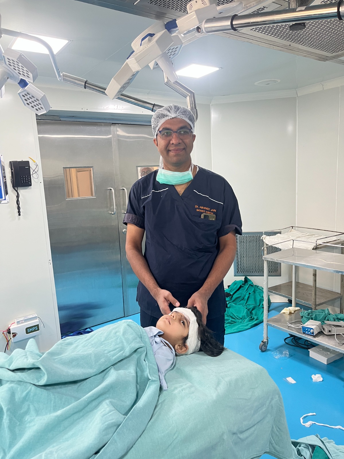 Patient operation at Satkriti Hospital